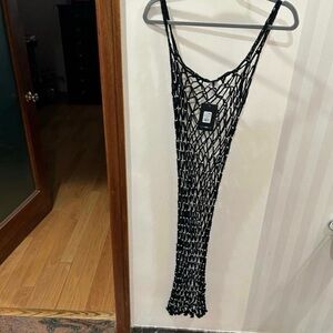 Black Net Sleeveless Dress or beach wear